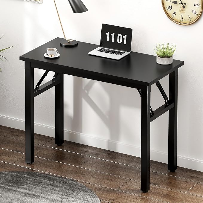Need Small Folding Computer Desk, 31.5 Inch Writing Table, Sturdy Foldable Desk - Image 4