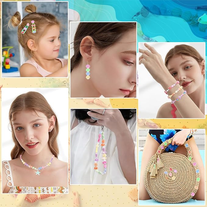 Augshy 700pcs Summer Ocean Shell Beads, Sea Seashell Beads - Image 7