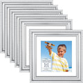 4x4 Picture Frames with 3x3 Mat, 6 Pack, Contemporary, Inspirations | These by IconaBay