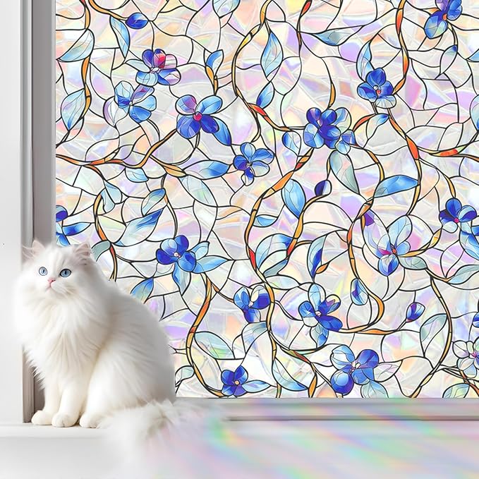 SOMWISE Rainbow Window Privacy Film, Heat Control, UV Blocking, Anti-Glare by somwise