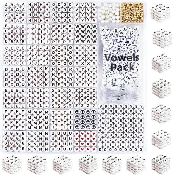 DoDoBeads 1650 Pcs Letter Beads Kit by DoDoBeads