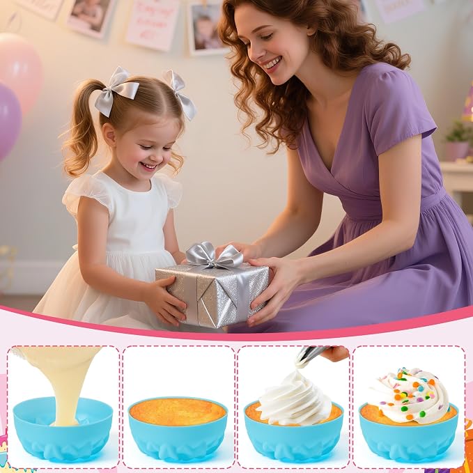 R HORSE 42Pcs Extra Large Silicone Molds, 3 x 1.2 inch Jumbo Cupcake Multi - Image 5