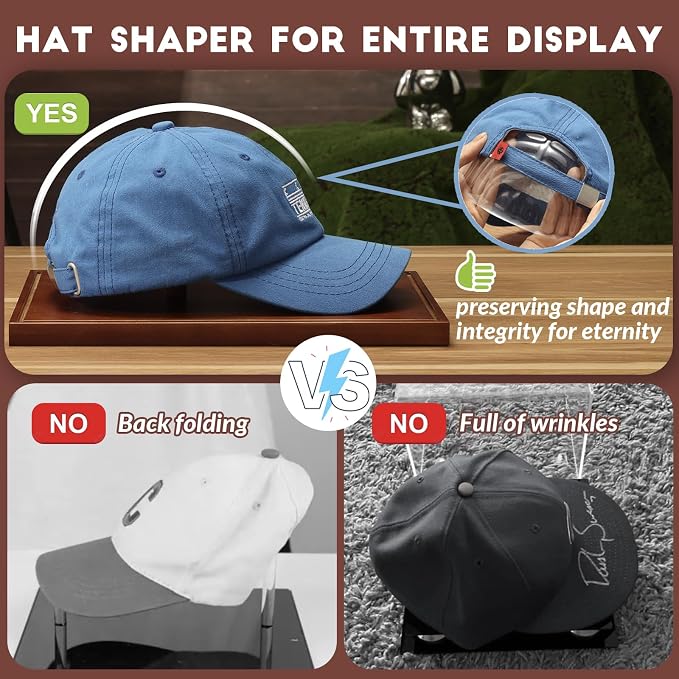 JupDec Hat Display Case, UV Protection Signed Hat Transparent Showcase - Image 4