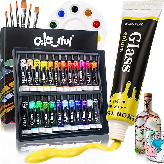 Colorful Stain Glass Paint Set by colorful