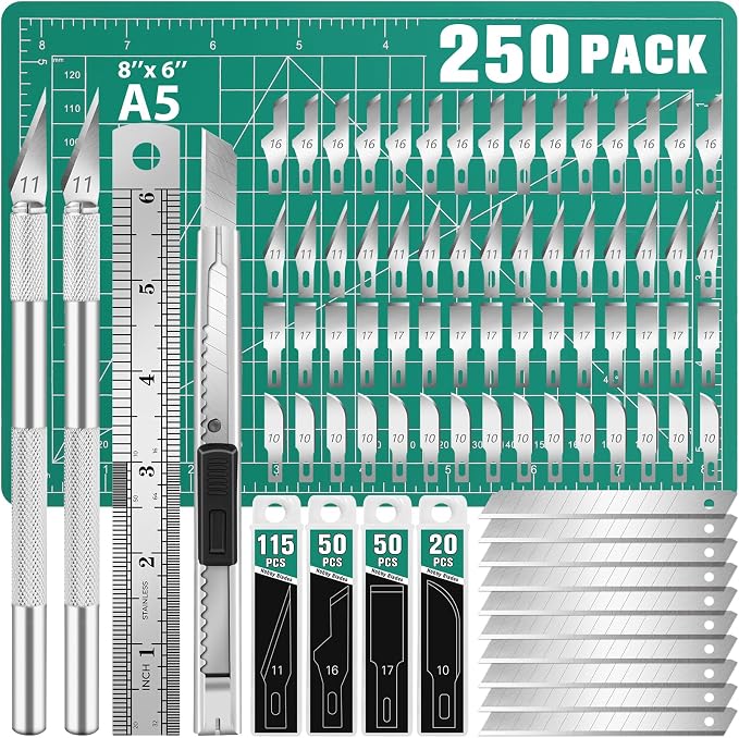 DIYSELF 250 Pcs Exacto Knife, Craft Knife, Hobby Knife, Precision Knife by DIYSELF