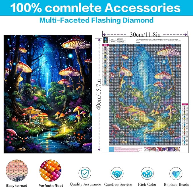 Mushroom Square Diamond Painting Kits - Image 3