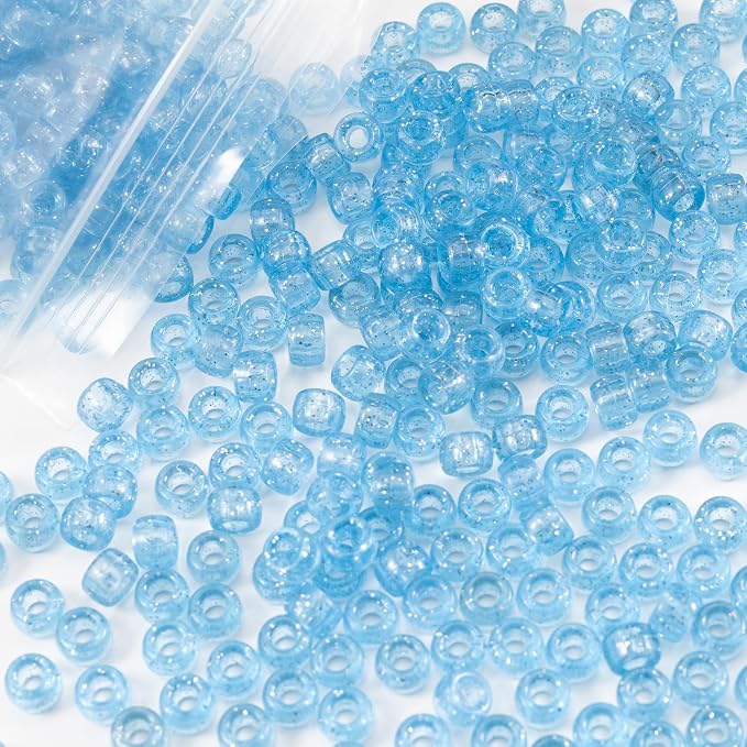 Gxueshan 1000 Pcs Acrylic Plastic White Pony Beads 6x9mm Bulk Kandi Beads - Image 5