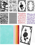 FIVEIZERO 8 Pcs Embossing Folders by FIVEIZERO