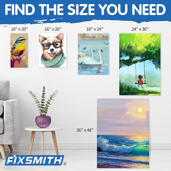 FIXSMITH Stretched White Blank Canvas - Image 5