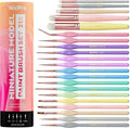 Nicpro 21PCS Fine Detail Paint Brush Drybrush Set, Aesthetic Pastel Fine Tip by Nicpro
