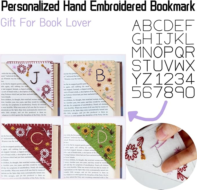 Bookmark Making Kit, Personalized Embroidered Corner Mark - Image 3