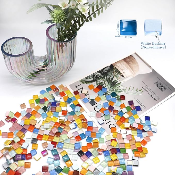LITMIND 600Pcs / 1.1LB Mixed Colors Mosaic Tiles - Image 3
