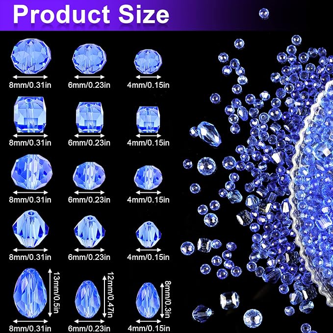 Crystal Beads, Rondelle Jewelry Beads - Image 2
