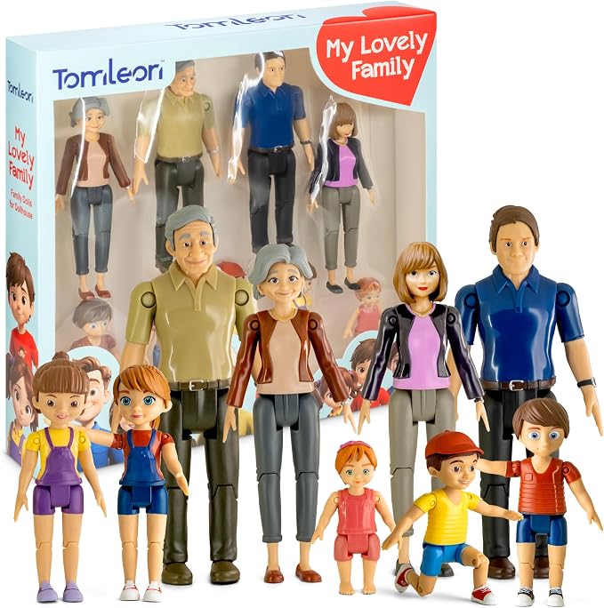 Dollhouse People, Bendable Dollhouse Family Set – 9 Poseable Figures Including - Image 9