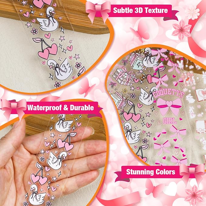 253 Pcs Bow Acrylic Bookmark Blanks Thicken 15 DIY Bookmark Making 17 Bow UV - Image 3