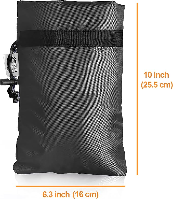 Enlarge Outdoor Faucet Cover for Winter Freeze Protection, 3M Thinsulate, 10"H x 6.3"W Hose Bib for Wall Taps Outside, Waterproof & Frost Free Insulated Spigot, 8 Pcs Faucet Socks - Black