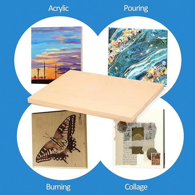 Falling in Art 2 Pack 24x30 Unfinished Birch Wood Panels Kit - Image 3