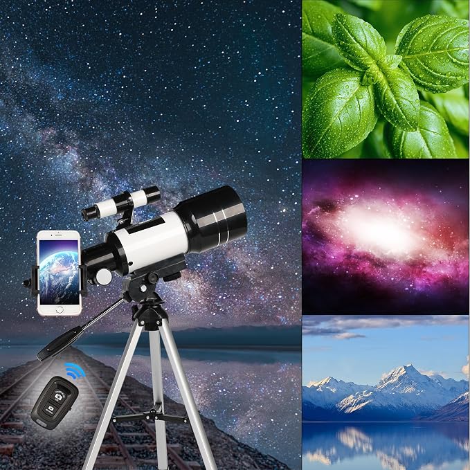 Telescope for Adults & Kids, 70mm Aperture Refractor Portable Travel Telescope - Image 6
