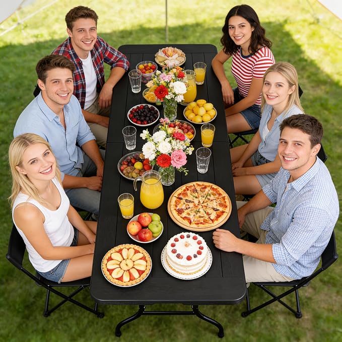 SUPER DEAL 8FT Folding Picnic Table - Image 2
