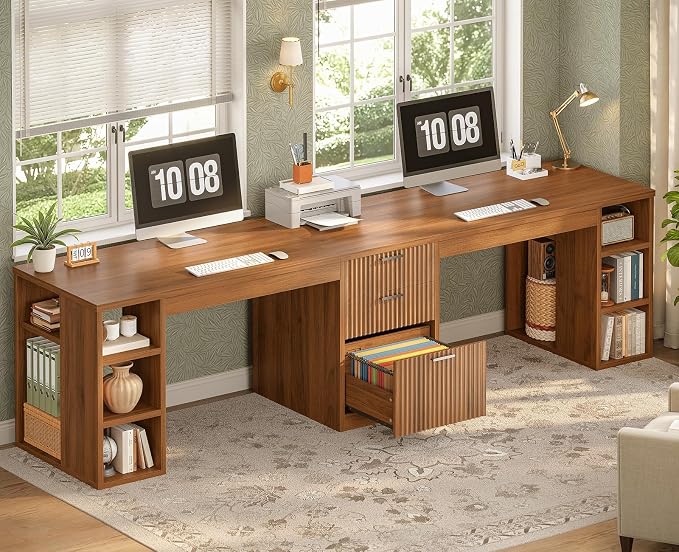 SEDETA Fluted 96.5" Computer Desk by SEDETA