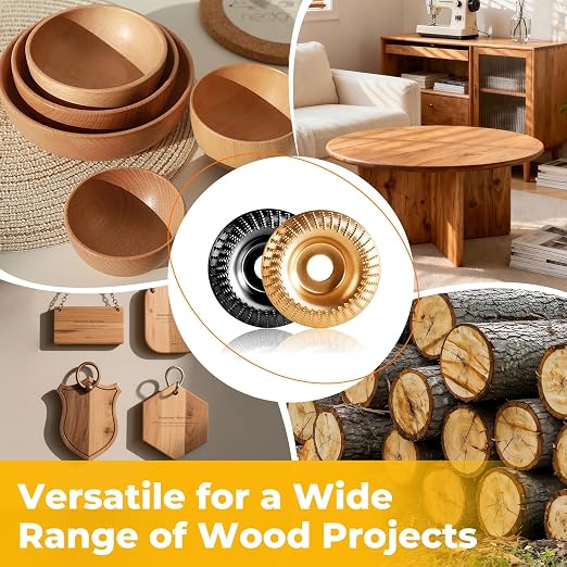 15-Piece Wood Carving Disc Kit for 4"-4.5" Angle Grinders, 5/8" Arbor, Complete - Image 7