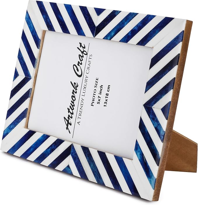 Picture Photo Frame Chevron Herringbone Art Inspired Vintage Table-Top/Wall - Image 5