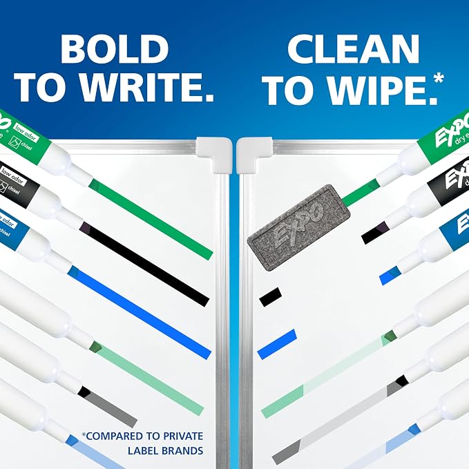 EXPO Dry Erase Markers, Low Odor Ink, Ultra Fine Tip, Organization, School - Image 6