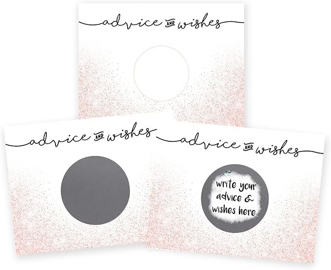 My Scratch Offs Advice & Wishes Scratch Off Note Cards, 20 Pack Bride & Groom by MyScratchOffs
