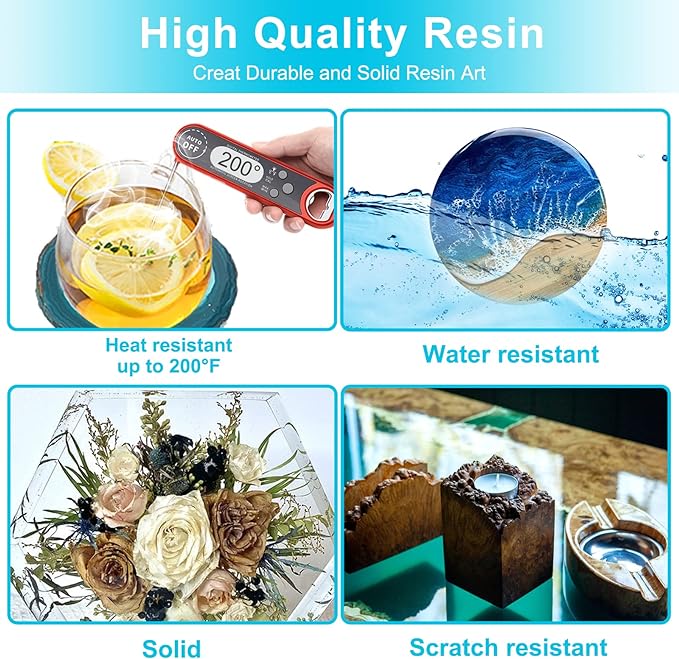 Teexpert Epoxy Resin Crystal Clear: 2 Gallon Epoxy Resin Kit Casting Resin Non - Image 4