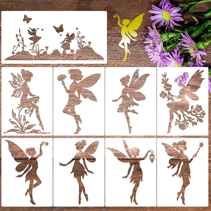 Fairy Stencils for Crafts Reusable Paint Stencil DIY Crafts Stencils for by SUNVERSE