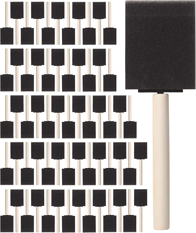 Bates Foam Paint Brushes, 64 Pack by BatesChoice