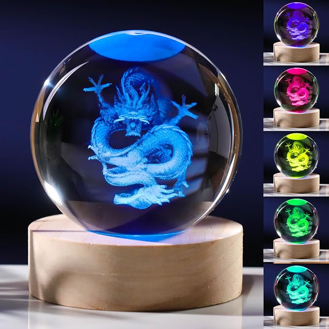 3D Dragon Crystal Ball 60mm by Unknown