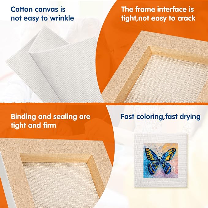 FIXSMITH Mini Stretched Canvas for Painting - Image 4