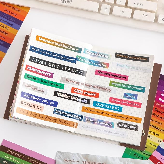 1200+ Pcs Quote Sticker for Journaling, Fun & Colorful Craft Letter Stickers - Image 5