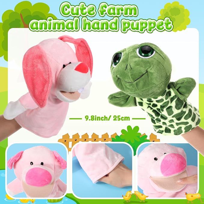 RoundFunny 4 Pcs Hand Puppet Animal - Image 2