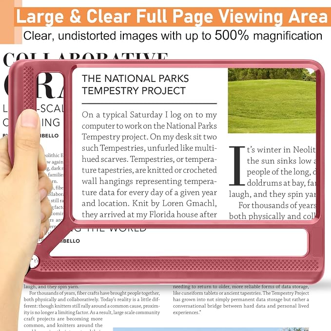 AKKYCVS 5X Full Page Magnifying Glass - Image 2