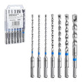 toolant Masonry Drill Bit,SDS Plus Rotary Hammer Drill Bits Set Assorted Set 7pcs(5/32"-1/2") 6inch,Carbide Tipped 2-Cutter for Concrete,Masonry and Brick