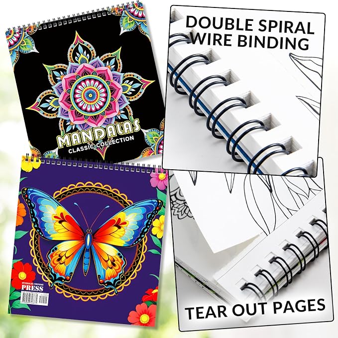 FUNLAVIE Mandala Coloring Book for Adults Relaxation and Teens Stress Relief - Image 5