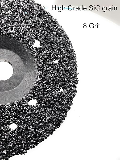 SIGNI 5 Pack SiC Plastic Back Grinding Wheel for Granite/Marble/Concrete and Glasses (7 INCH, 8 GRIT)