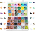 Crystal Chips Beads for Jewelry Making, 24 Colors Natural Gemstone Beads Making by RisyfjewJewelry