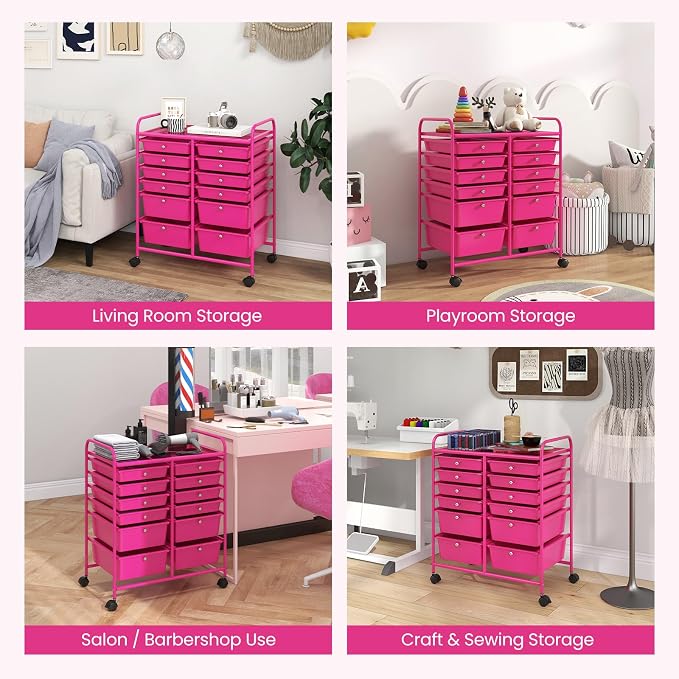 BECOMFORT 12-Drawer Rolling Cart - Image 8
