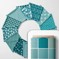 Cotton Satin Patchwork Fabric Panel – 35 Designs, 20×20 cm Squares, Single by FabricsTown