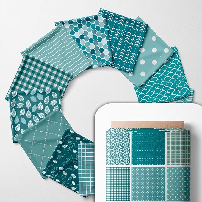 Cotton Satin Patchwork Fabric Panel – 35 Designs, 20×20 cm Squares, Single by FabricsTown