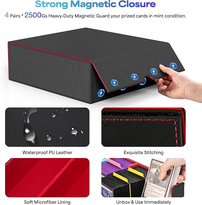 UAONO Trading Card Storage Box, Holds 2400 Sleeved Cards - Image 5