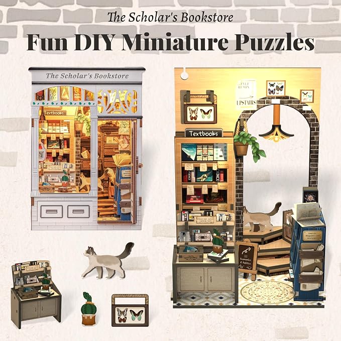 Fsolis Book Nook Kit DIY Miniature House - Image 2