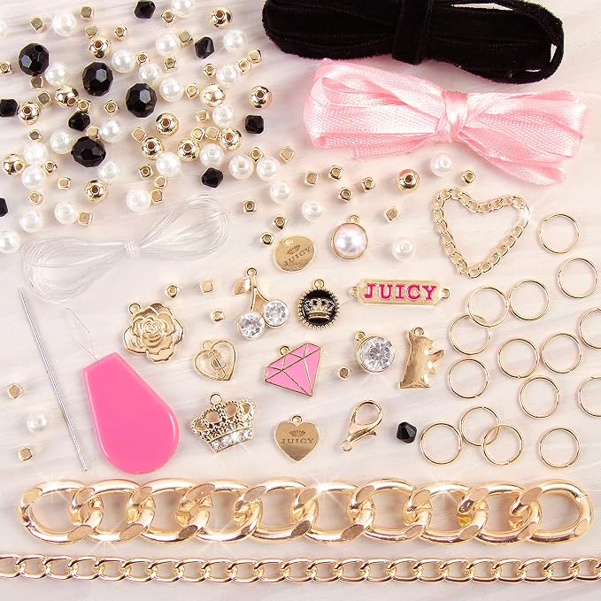 Make It Real: Juicy Coture Chains & Charms, DIY Bracelet Kit, Includes 12 Juicy - Image 4