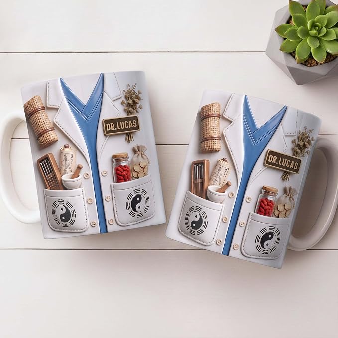 Personalized Traditional Medicine Doctor Mug, Unique Acupuncture Herbal Gift - Image 7