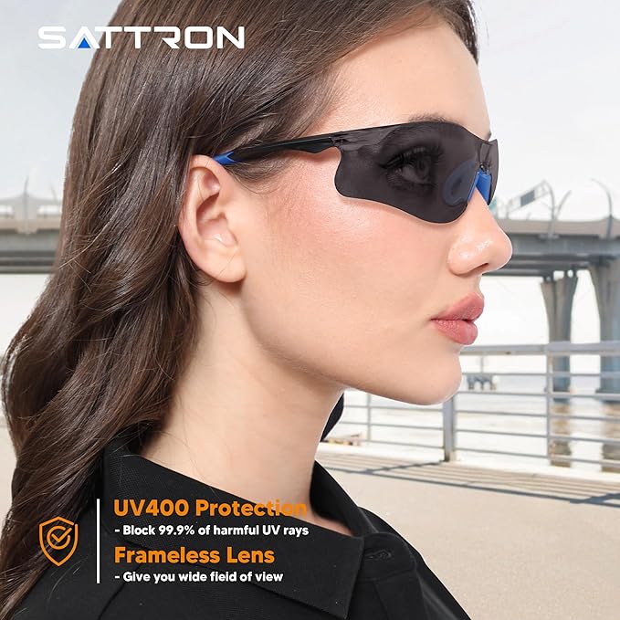 Safety Glasses Tinted 24 Pack, Protective Eyewear for Men Women UV Protection ANSI Z87.1, Safety Sunglasses Bulk Scratch Impact Resistant Eye Protection with Nose Pads for Construction Work Smoke