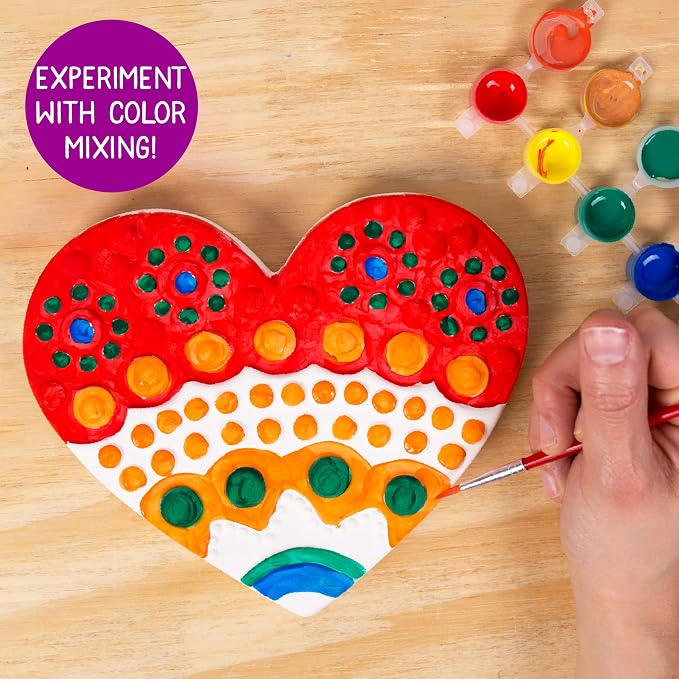 Creative Roots Mosaic Heart Stepping Stone, Includes 7-Inch Ceramic Stepping - Image 4