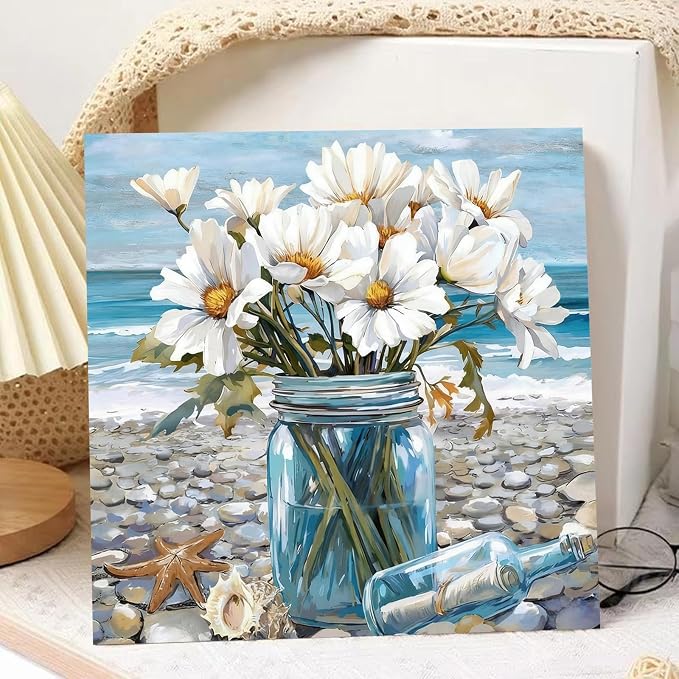 hkejoi Flowers Paint by Numbers Kit - Image 2